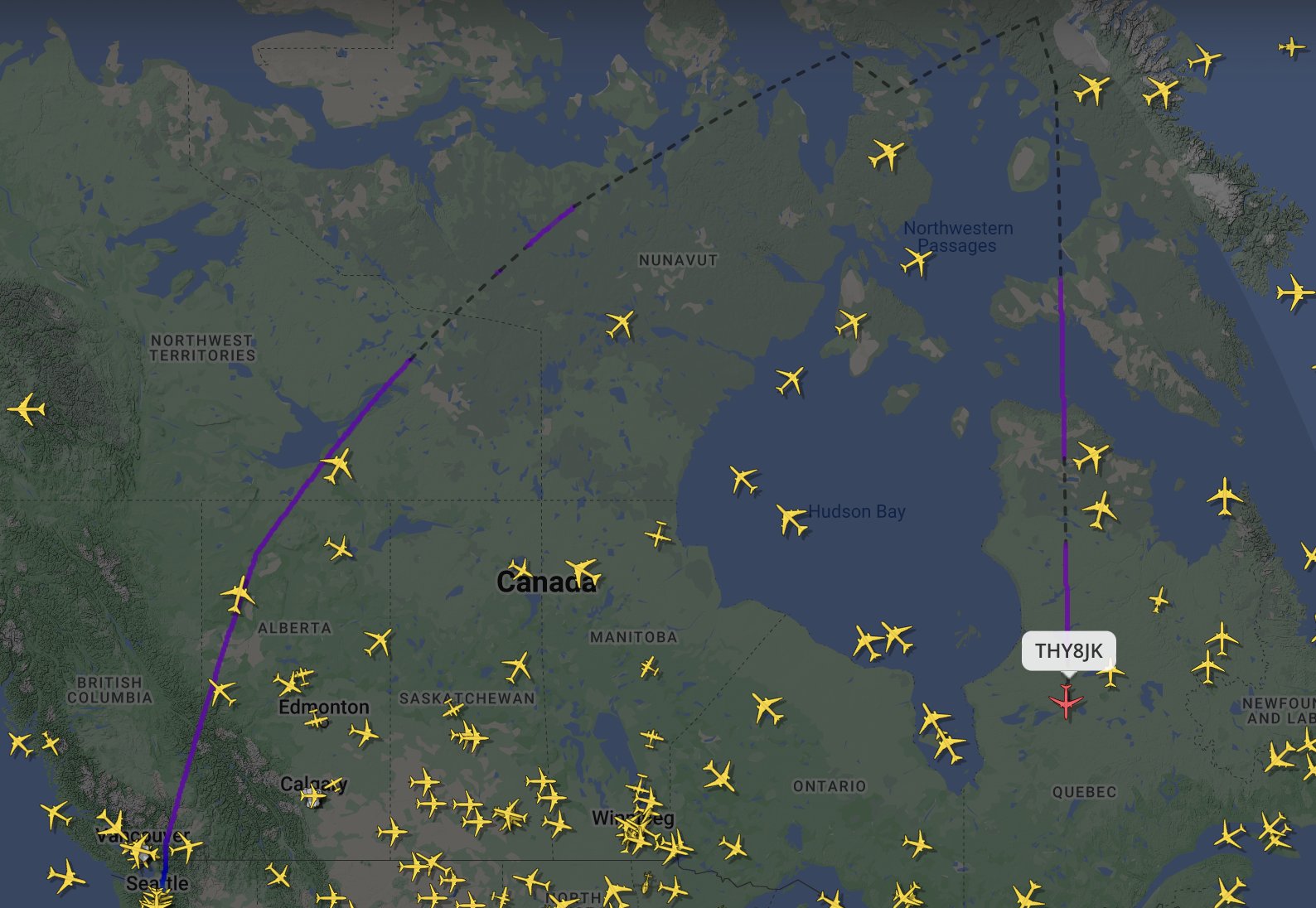 THY'nin Seattle-İstanbul seferini yapan uçağı, kaptanın uçuş sırasında vefatı nedeniyle
