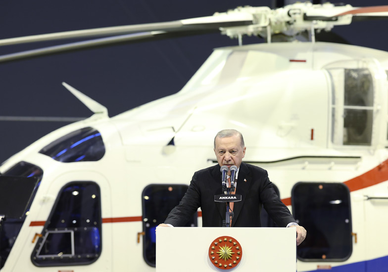 Cumhurbaşkanı Erdoğan, T625 GÖKBEY Helikopter Teslimat Töreni’nde yaptığı konuşmada, “Savunma