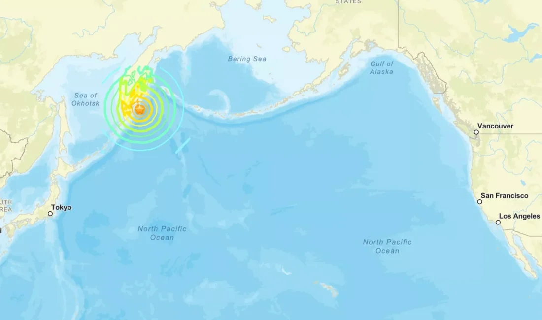 ABD Jeoloji Araştırmaları Kurumu (USGS), Rusya’nın doğusundaki Kamçatka Yarımadası açıklarında