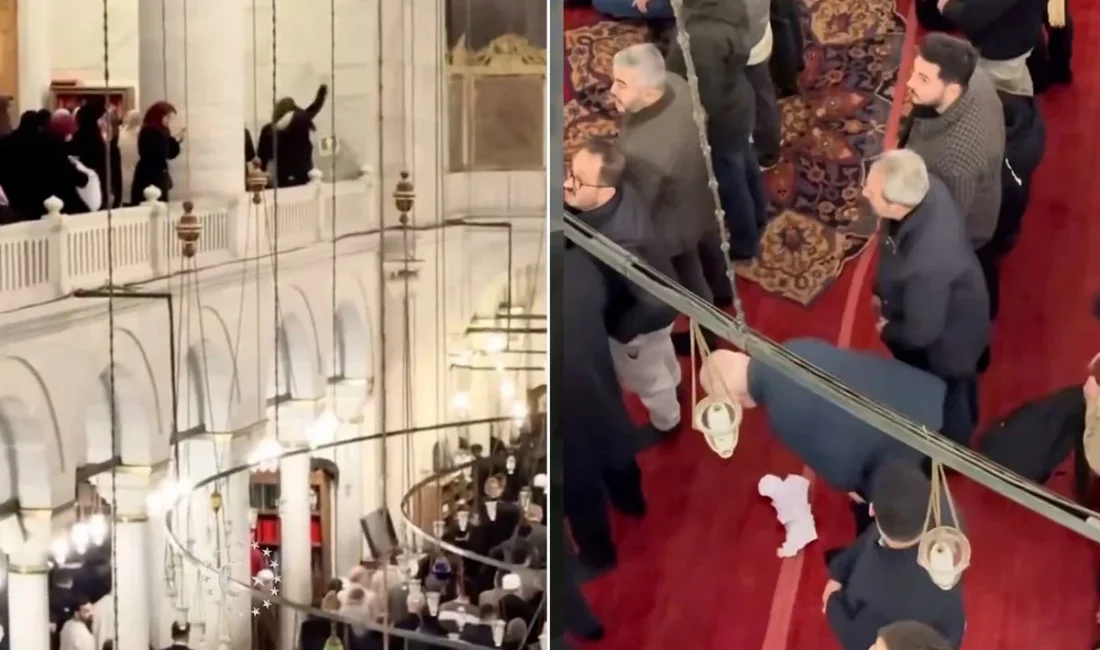 İstanbul’da Kadir Gecesi’nde Fatih Camii’nde bir grup kadın, Mescid-i Aksa’nın