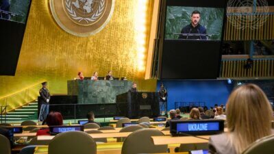 Ukrayna Cumhurbaşkanı Vlodimir Zelensky Çarşamba günü BM Genel Kurulu’nda yaptığı
